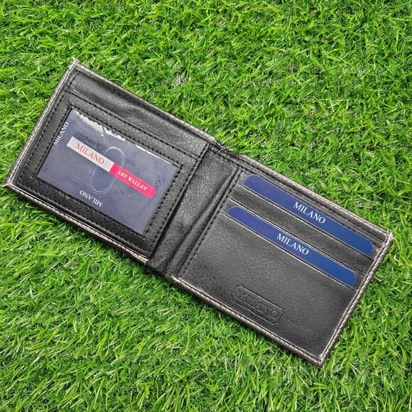 Three Skull Bifold Wallet for Men, Vegan Leather Printed Wallet - Picture 3 of 6